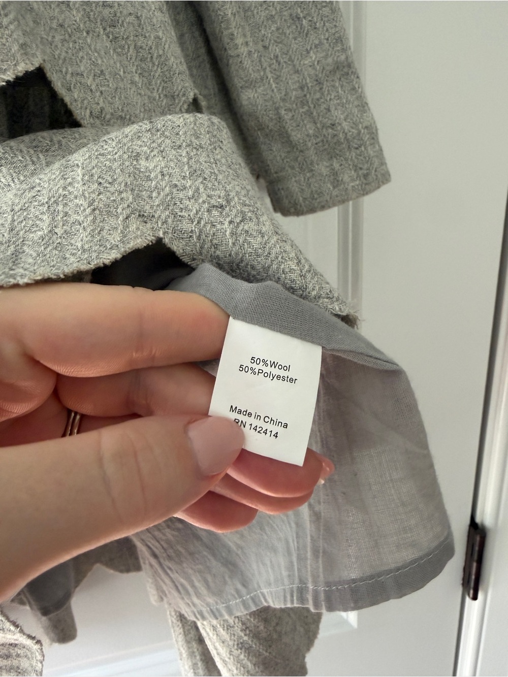 Kids Grey Wool-Blend Dress